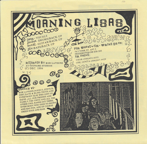 The Chitz, The Moaning Lisas : Eastern Canada Punk Split! (7")