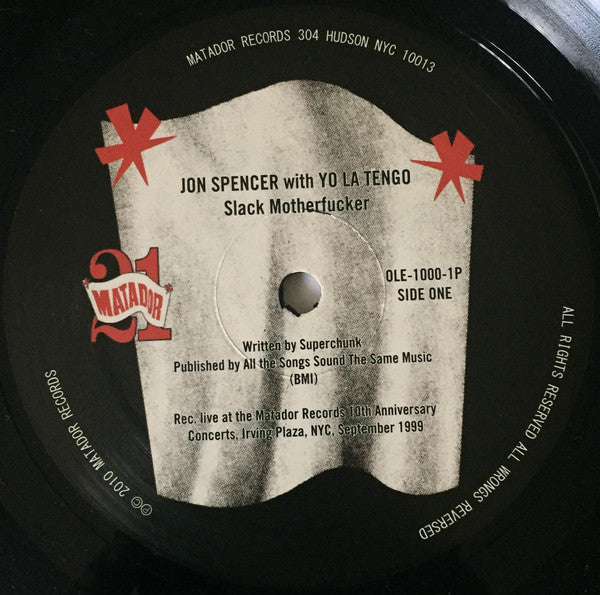 Jon Spencer With Yo La Tengo / The Llaf : Matador At 21 (Young Suave Bold Rocker) (10", Ltd)
