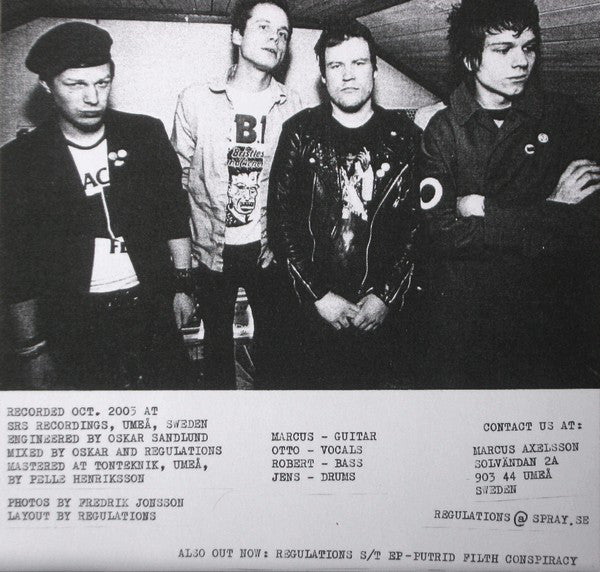 Regulations : Destroy (7", EP, RP, Yel)