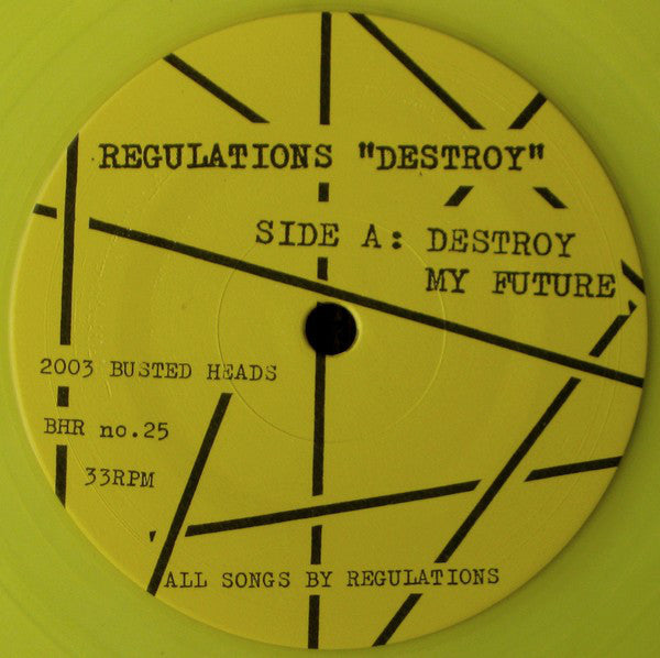 Regulations : Destroy (7", EP, RP, Yel)