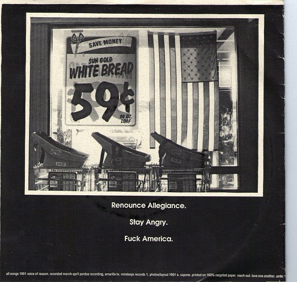 Voice Of Reason (3) : Parody To The Righteous (7", EP)