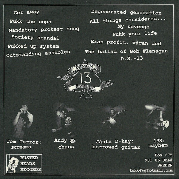 DS-13* : Aborted Teen Generation (7", EP, RP, Red)
