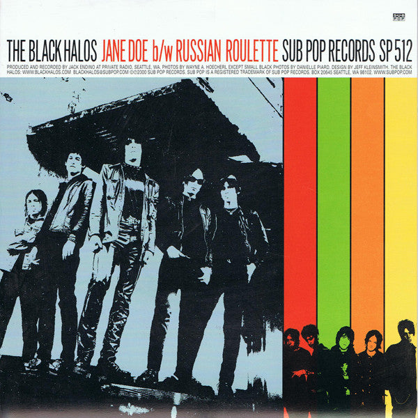 The Black Halos : Jane Doe b/w Russian Roulette (7")