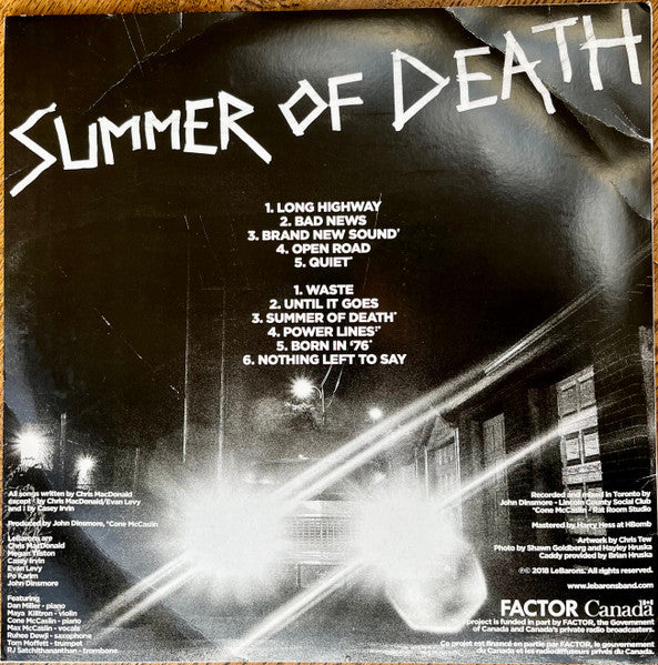 LeBarons : Summer Of Death (LP, Album, Ltd)