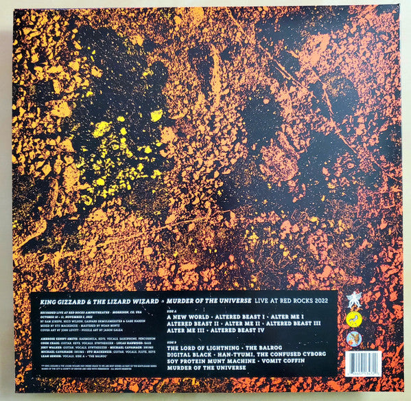 King Gizzard And The Lizard Wizard : Murder Of The Universe (Live At Red Rocks 2022) (LP, Comp, RM, Cle)