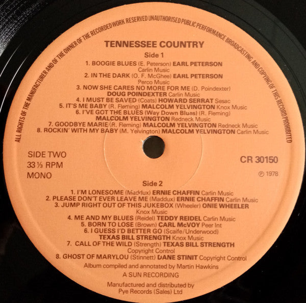 Various : Sun Sound Special: Tennessee Country (LP, Comp, Mono)