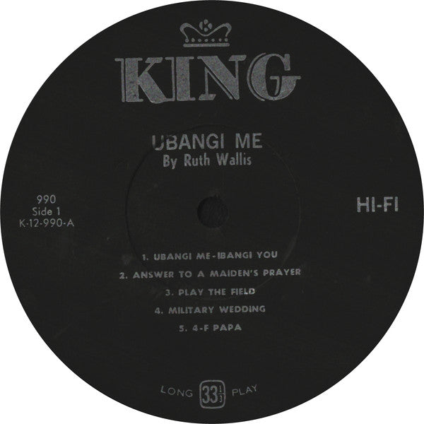 Ruth Wallis : Ubangi Me (LP, Album, Mono)