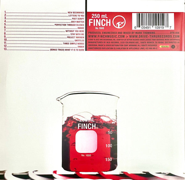 Finch (2) : What It Is To Burn (2xLP, Album, RE, Bla)