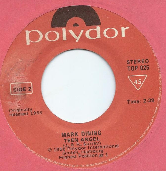 Sheb Wooley, Mark Dinning : The Purple People Eater / Teen Angel (7", RE)