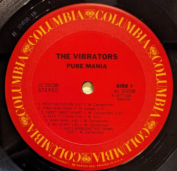 The Vibrators : Pure Mania (LP, Album, Ter)