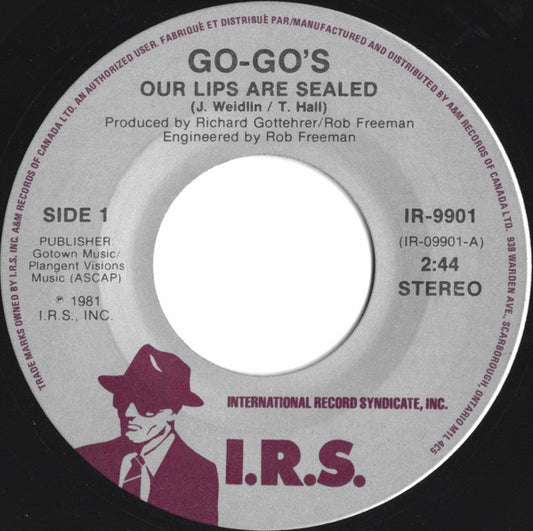 Go-Go's : Our Lips Are Sealed (7", Single)