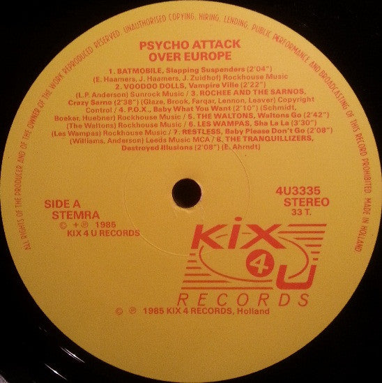 Various : Psycho Attack Over Europe ! (LP, Comp)