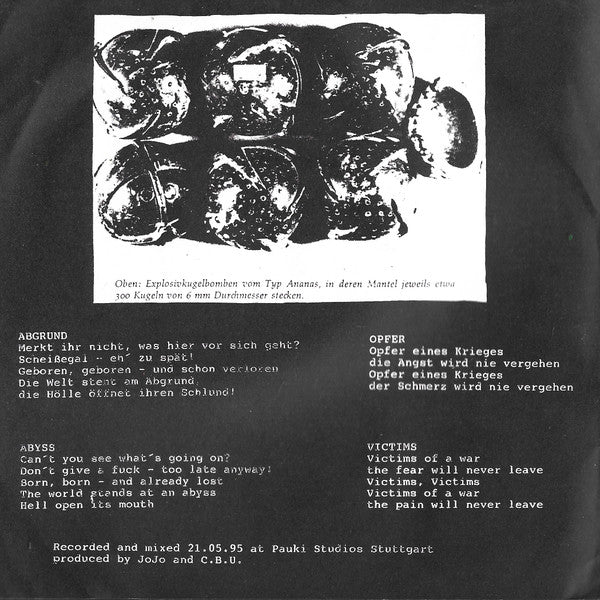 Cluster Bomb Unit : Opfer (7")