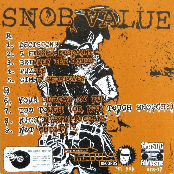 Snob Value : Decisions (7")