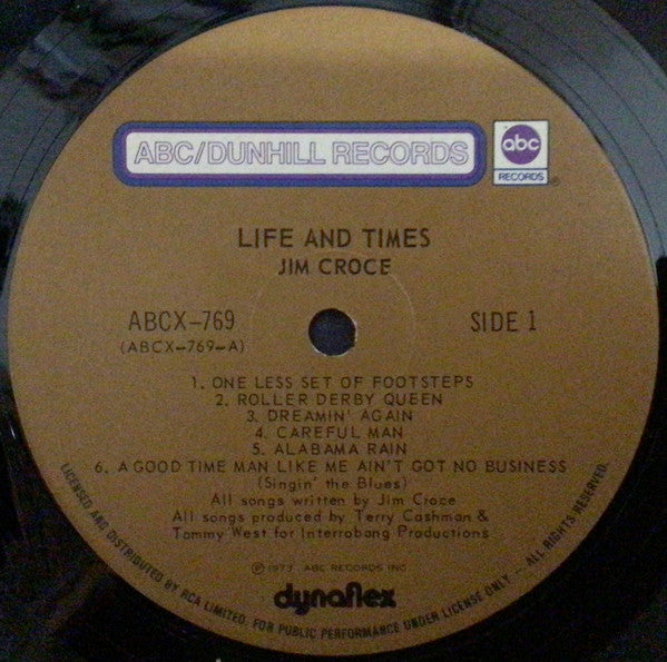 Jim Croce : Life And Times (LP, Album, Uni)