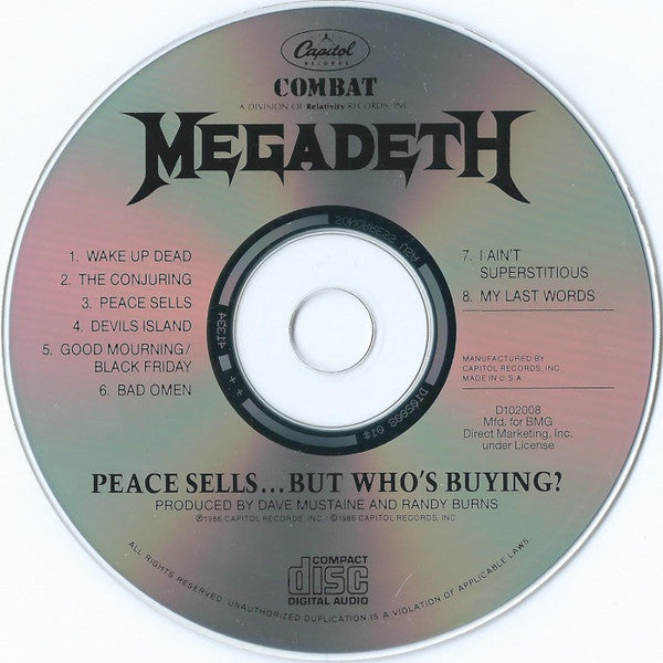 Megadeth : Peace Sells... But Who's Buying? (CD, Album, Club, RE)