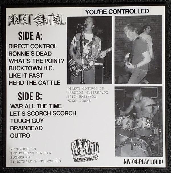 Direct Control : You're Controlled (12", Album, RE)