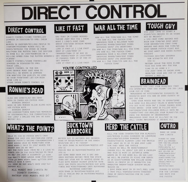 Direct Control : You're Controlled (12", Album, RE)