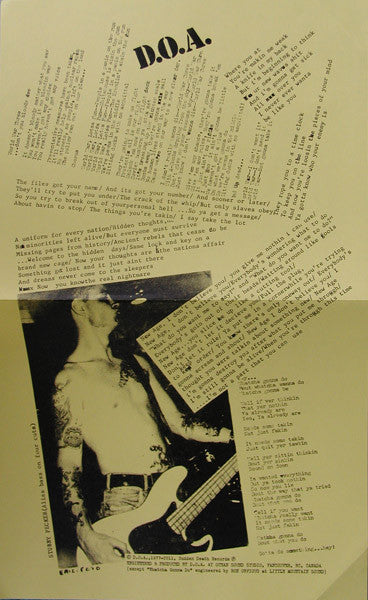 D.O.A. (2) : Something Better Change (LP, Album, Ltd, RE, Gre)