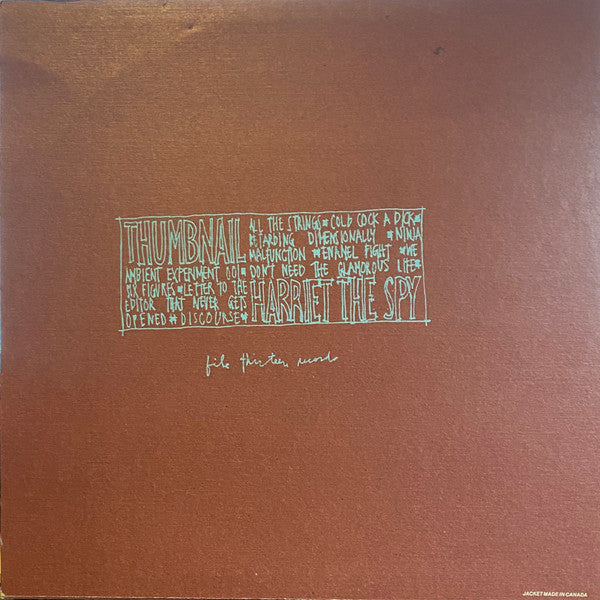 Thumbnail / Harriet The Spy : Thumbnail / Harriet The Spy (LP)