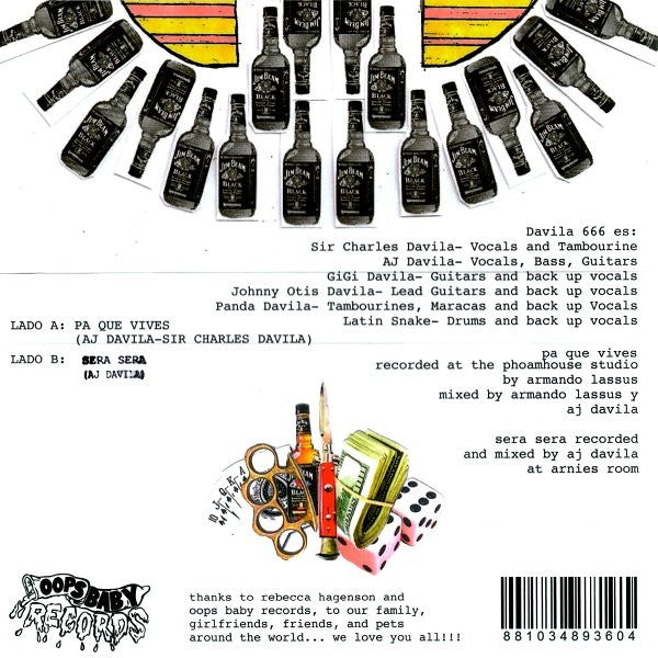Davila 666 : Pa Que Vives (7", Single)