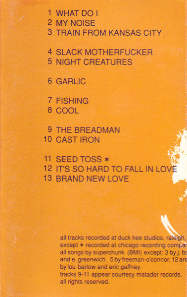 Superchunk : Tossing Seeds (Singles 89-91) (Cass, Comp)