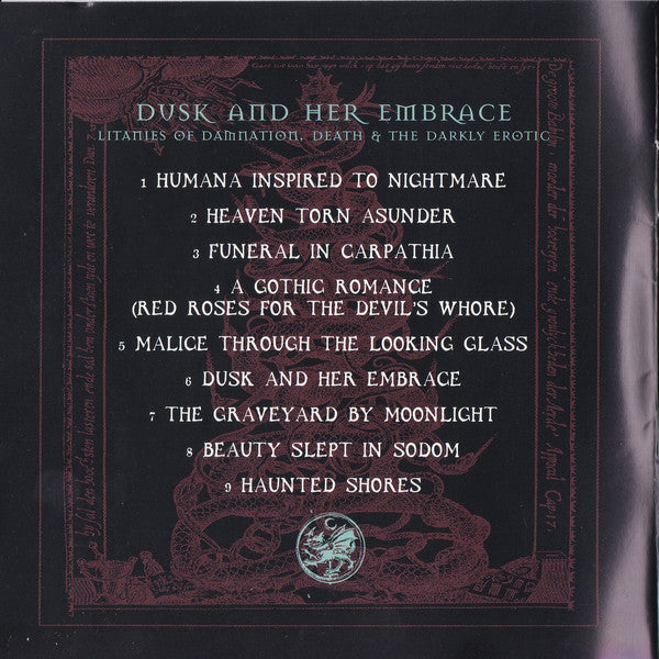 Cradle Of Filth : Dusk And Her Embrace (CD, Album)