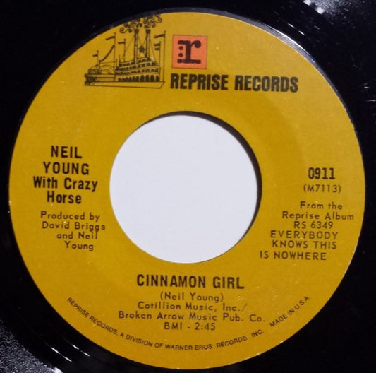 Neil Young With Crazy Horse : Cinnamon Girl (7", Single, Ter)