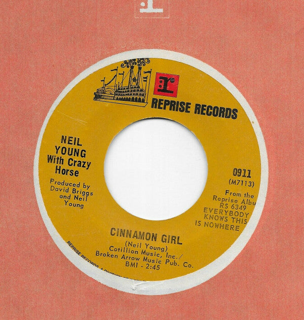 Neil Young With Crazy Horse : Cinnamon Girl (7", Single, Ter)