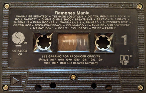 Ramones : Ramones Mania (Cass, Comp)