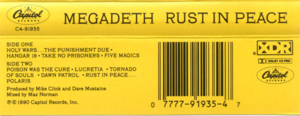 Megadeth : Rust In Peace (Cass, Album)