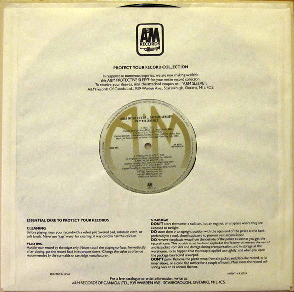 Captain Sensible : A Day In The Life Of...Captain Sensible (LP, Comp)