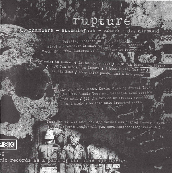 Brutal Truth / Rupture : Brutal Truth / Rupture (7", RE)