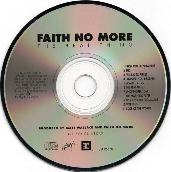 Faith No More : The Real Thing (CD, Album, RE)