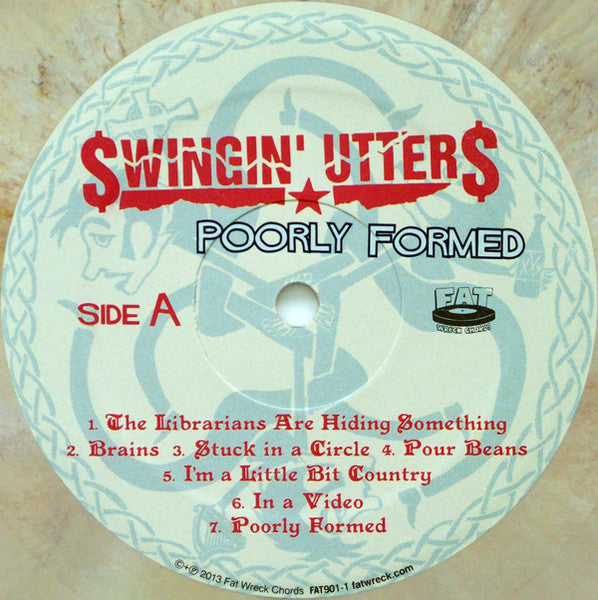 Swingin' Utters : Poorly Formed (LP, Album, Tan)