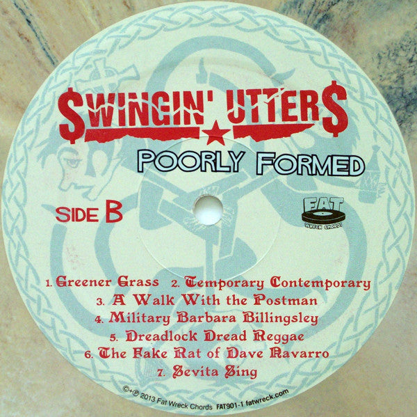 Swingin' Utters : Poorly Formed (LP, Album, Tan)