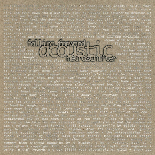 Falling Forward / Metroschifter : Acoustic (7", Bur)