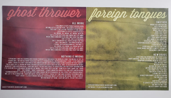 Ghost Thrower, Foreign Tongues : Ghost Thrower / Foreign Tongues Split (7", Mus)