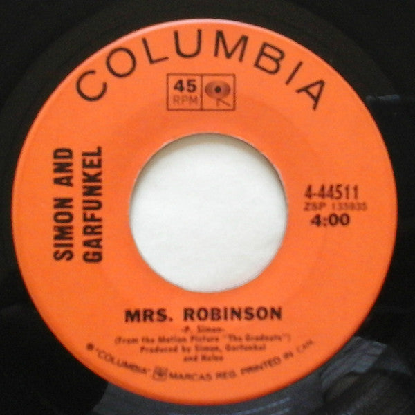 Simon & Garfunkel : Mrs. Robinson (7", Single)