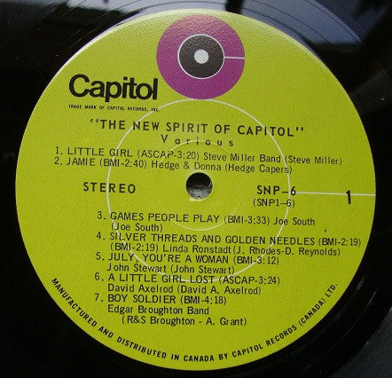 Various : The New Spirit Of Capitol (LP, Comp)