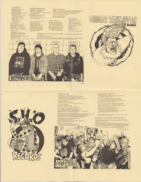 ANS (2) / Reproach (2) : You Deserve It (7", Jukebox)