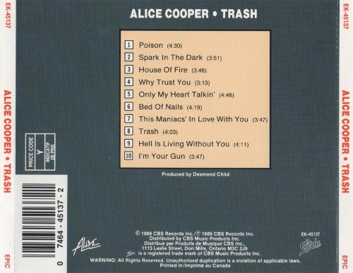 Alice Cooper (2) : Trash (CD, Album)