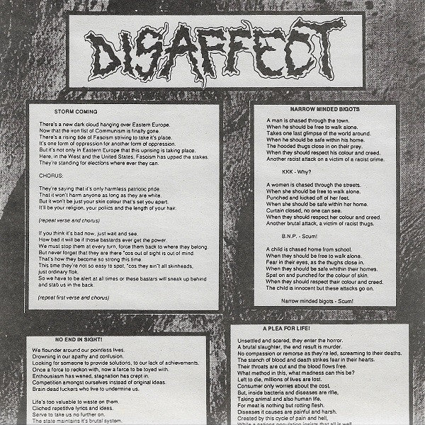 Disaffect : An Injury To One Is An Injury To All (7", EP)