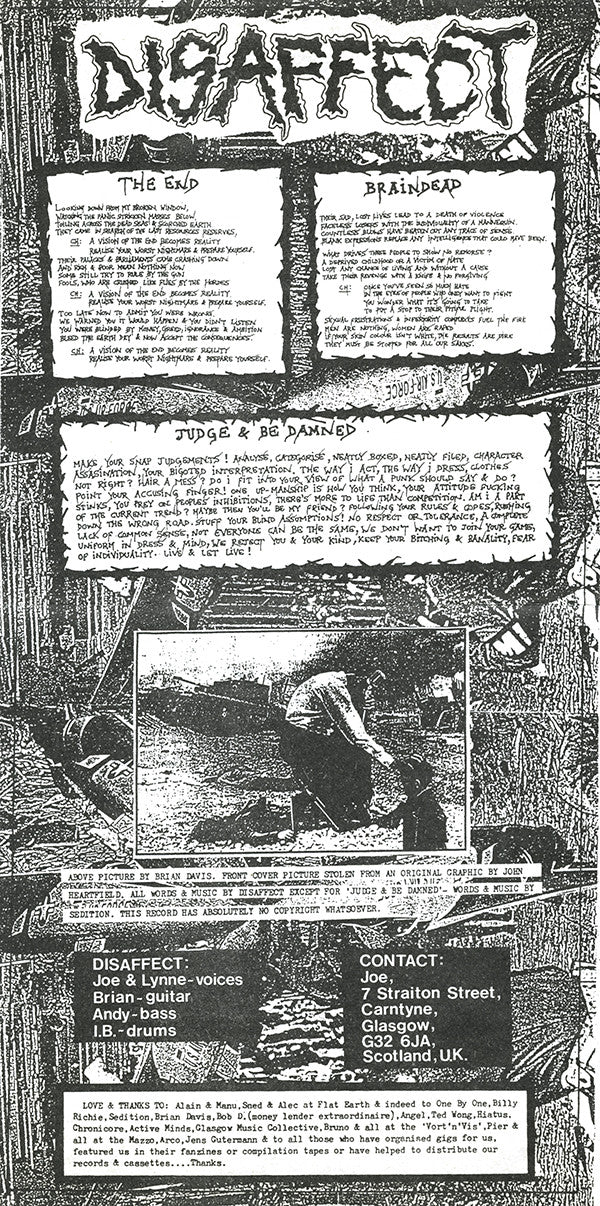 Disaffect / Sedition : Work As One / Sedition (7", EP)