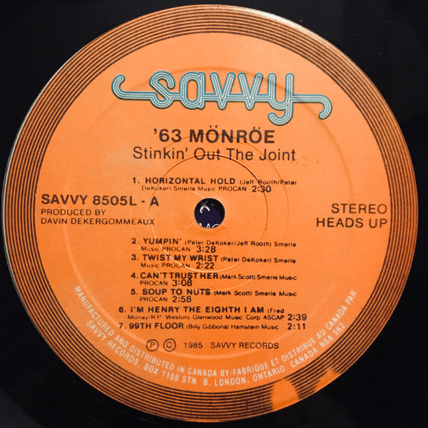 63 Monroe : Stinkin´ Out The Joint (LP, Album)