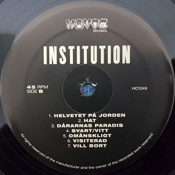 Institution (2) : Domen Är Satt (12", RE)