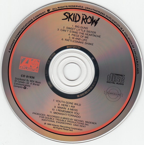 Skid Row : Skid Row (CD, Album, RE, Gol)