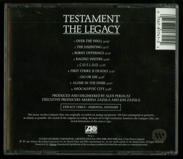 Testament (2) : The Legacy (CD, Album, RE, RP, Cin)