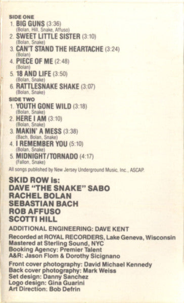 Skid Row : Skid Row (Cass, Album, Club, Dol)