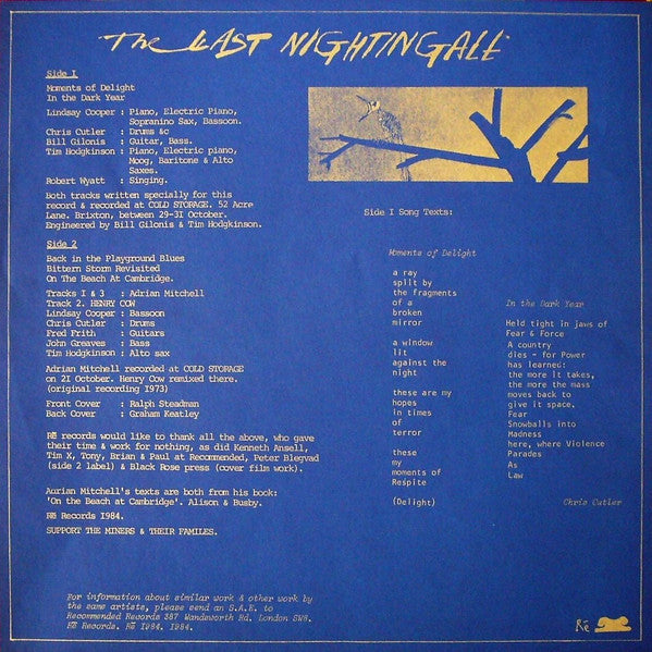 Various : The Last Nightingale (12", Ltd)